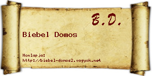 Biebel Domos névjegykártya